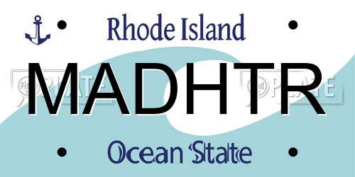 MADHTR Rhode Island License Plate