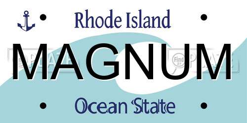 MAGNUM Rhode Island License Plate