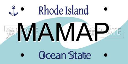MAMAP Rhode Island License Plate