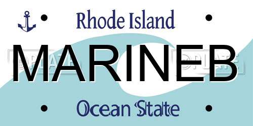 MARINEB Rhode Island License Plate