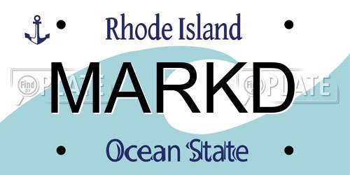 MARKD Rhode Island License Plate