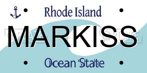 MARKISS Rhode Island License Plate