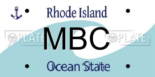 MBC Rhode Island License Plate
