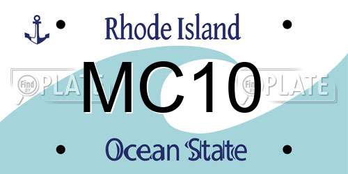 MC10 Rhode Island License Plate