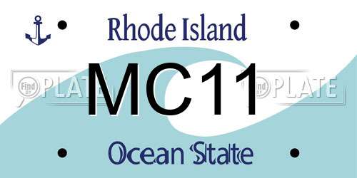 MC11 Rhode Island License Plate
