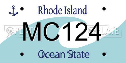 MC124 Rhode Island License Plate