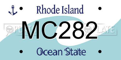 MC282 Rhode Island License Plate