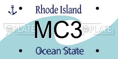 MC3 Rhode Island License Plate