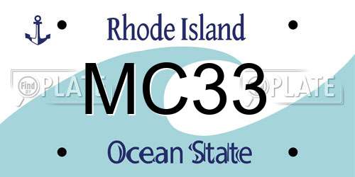 MC33 Rhode Island License Plate