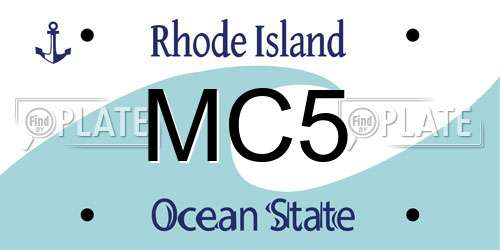 MC5 Rhode Island License Plate