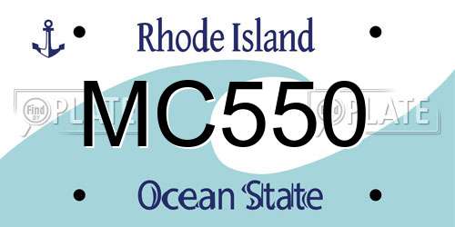 MC550 Rhode Island License Plate