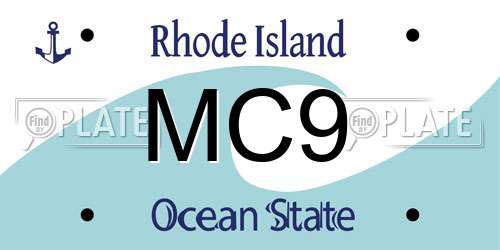 MC9 Rhode Island License Plate