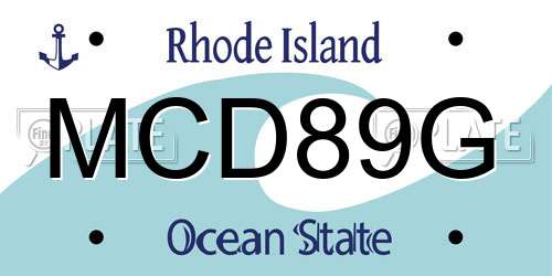 MCD89G Rhode Island License Plate