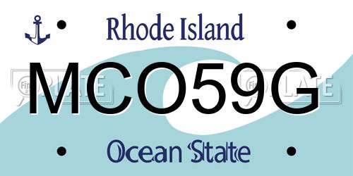 MCO59G Rhode Island License Plate