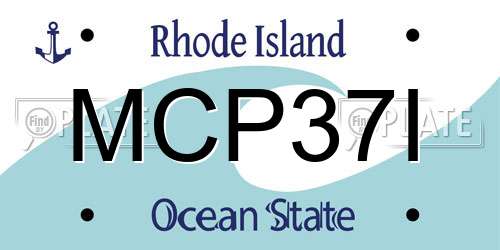 MCP37I Rhode Island License Plate