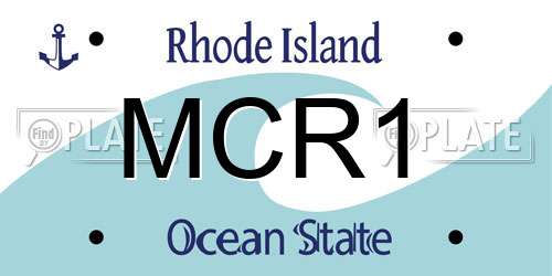 MCR1 Rhode Island License Plate