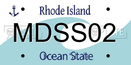 MDSS02 Rhode Island License Plate