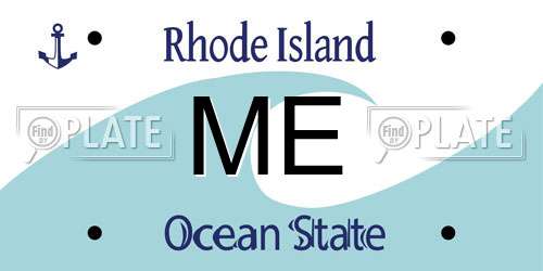 ME Rhode Island License Plate
