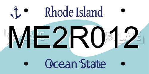 ME2R012 Rhode Island License Plate