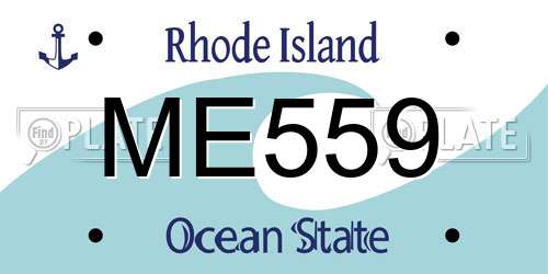 ME559 Rhode Island License Plate