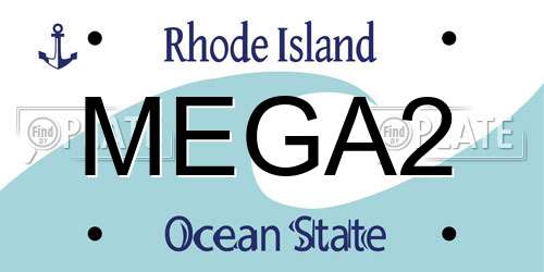 MEGA2 Rhode Island License Plate