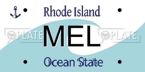 MEL Rhode Island License Plate