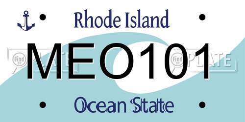 MEO101 Rhode Island License Plate
