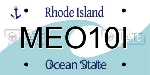 MEO10I Rhode Island License Plate