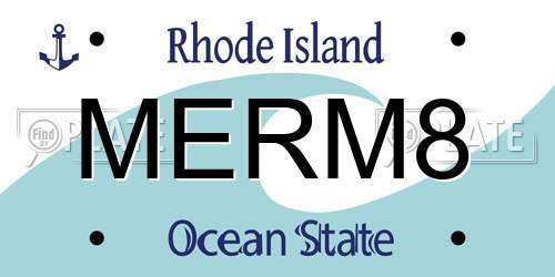 MERM8 Rhode Island License Plate