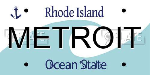METROIT Rhode Island License Plate