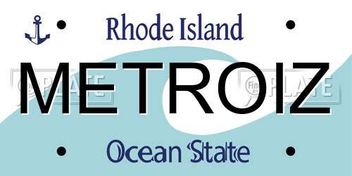 METROIZ Rhode Island License Plate