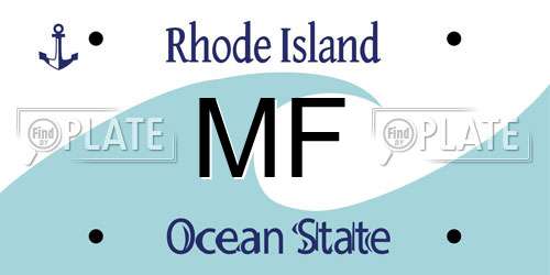 MF Rhode Island License Plate
