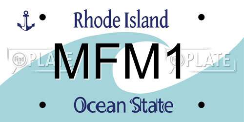 MFM1 Rhode Island License Plate