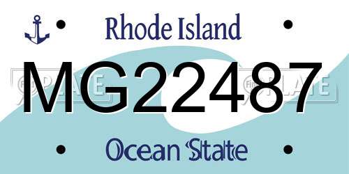 MG22487 Rhode Island License Plate