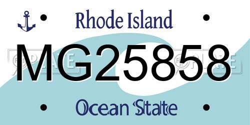 MG25858 Rhode Island License Plate