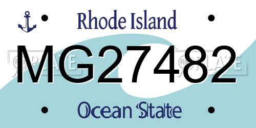 MG27482 Rhode Island License Plate