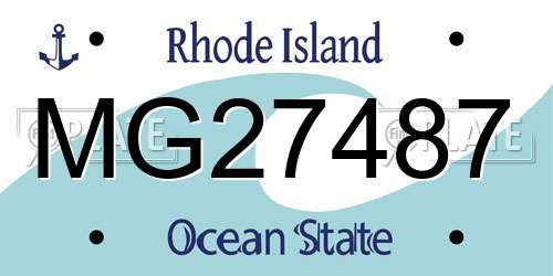 MG27487 Rhode Island License Plate