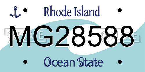 MG28588 Rhode Island License Plate