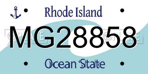 MG28858 Rhode Island License Plate