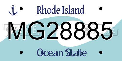 MG28885 Rhode Island License Plate