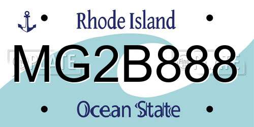 MG2B888 Rhode Island License Plate