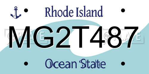 MG2T487 Rhode Island License Plate