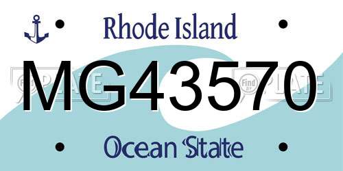 MG43570 Rhode Island License Plate