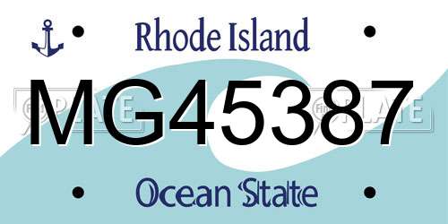 MG45387 Rhode Island License Plate