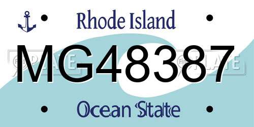 MG48387 Rhode Island License Plate