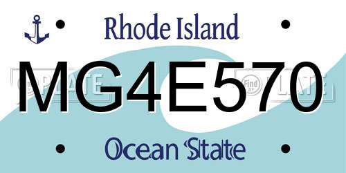 MG4E570 Rhode Island License Plate