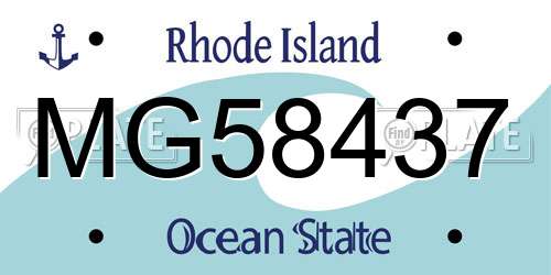 MG58437 Rhode Island License Plate
