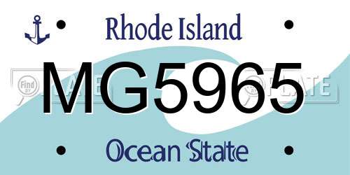 MG5965 Rhode Island License Plate
