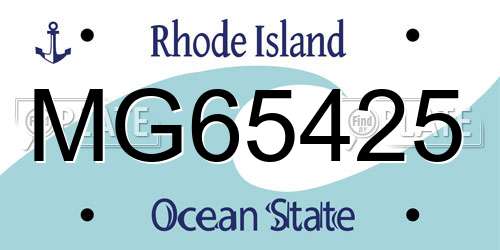 MG65425 Rhode Island License Plate