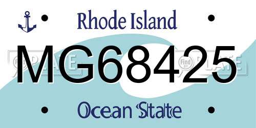 MG68425 Rhode Island License Plate